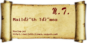 Mailáth Tímea névjegykártya